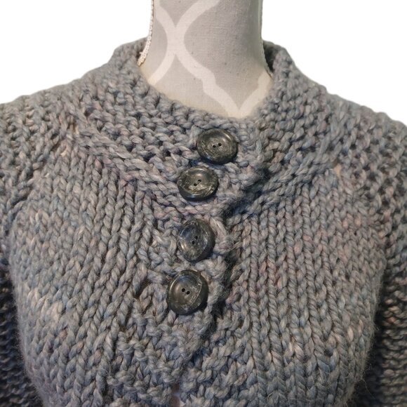Hand Made Knit XS Grey/Multi Coloured Sweater 4928 - Picture 2 of 9